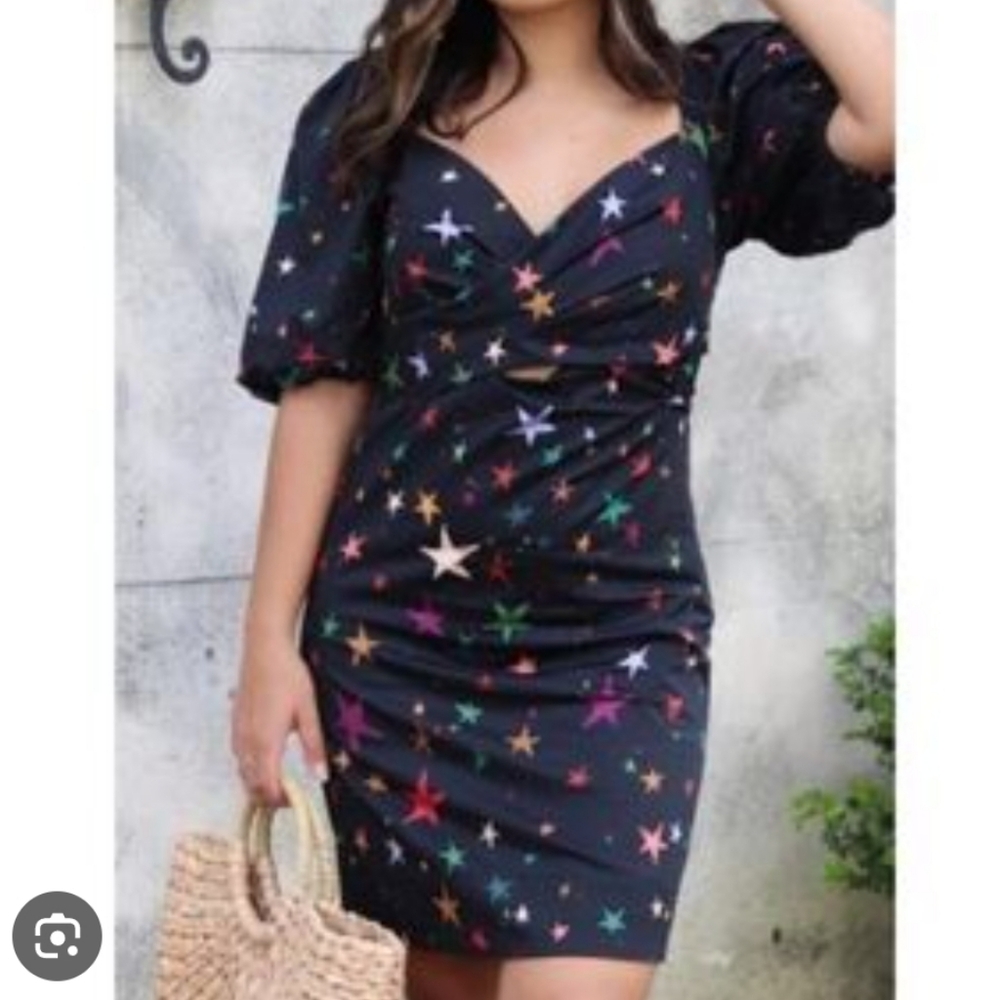 Starry Night Black Dress Farm Rio